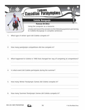 2018 Famous Canadian Paralympians Gr. 4-8