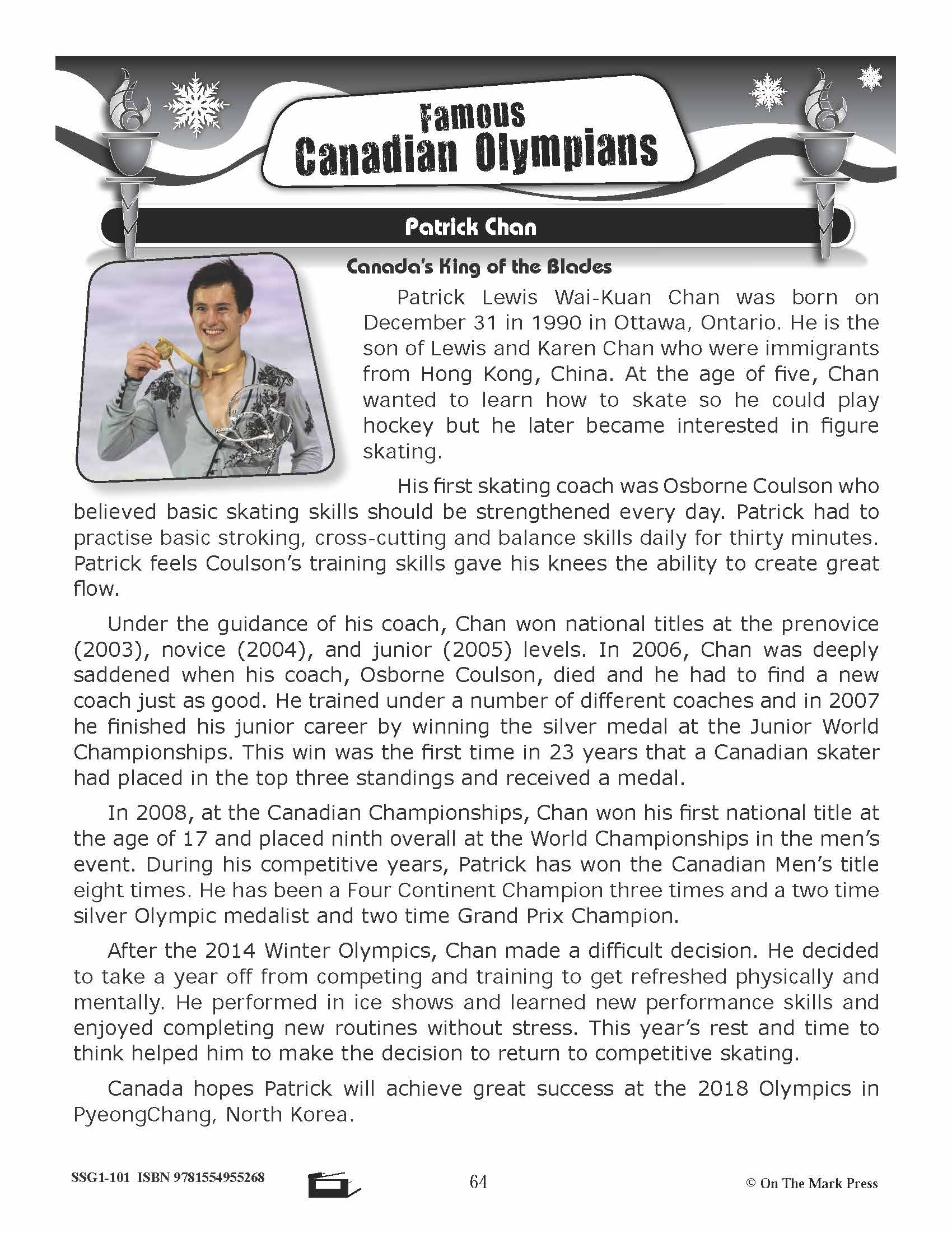 2018 Famous Canadian Olympians Gr. 4-8