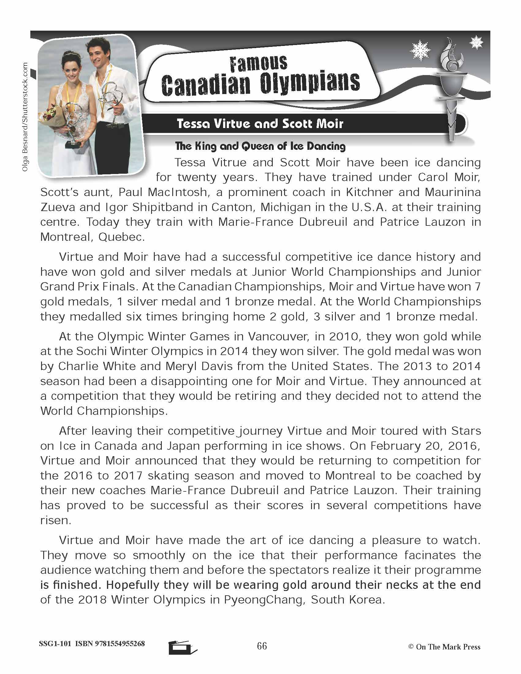 2018 Famous Canadian Olympians Gr. 4-8