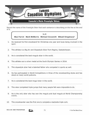 2018 Famous Canadian Olympians Gr. 4-8