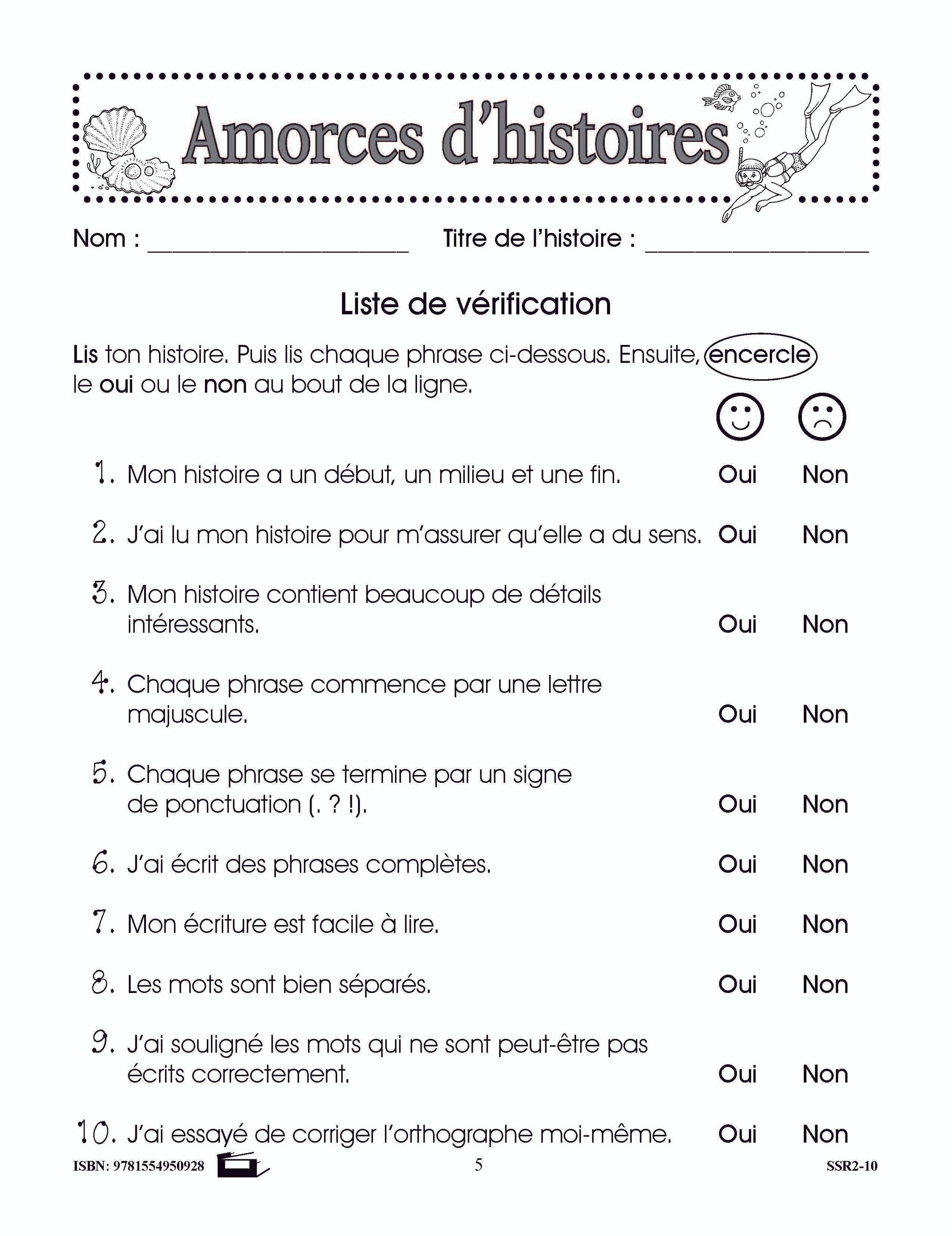 Amorces d'histoires 1e à 3e année