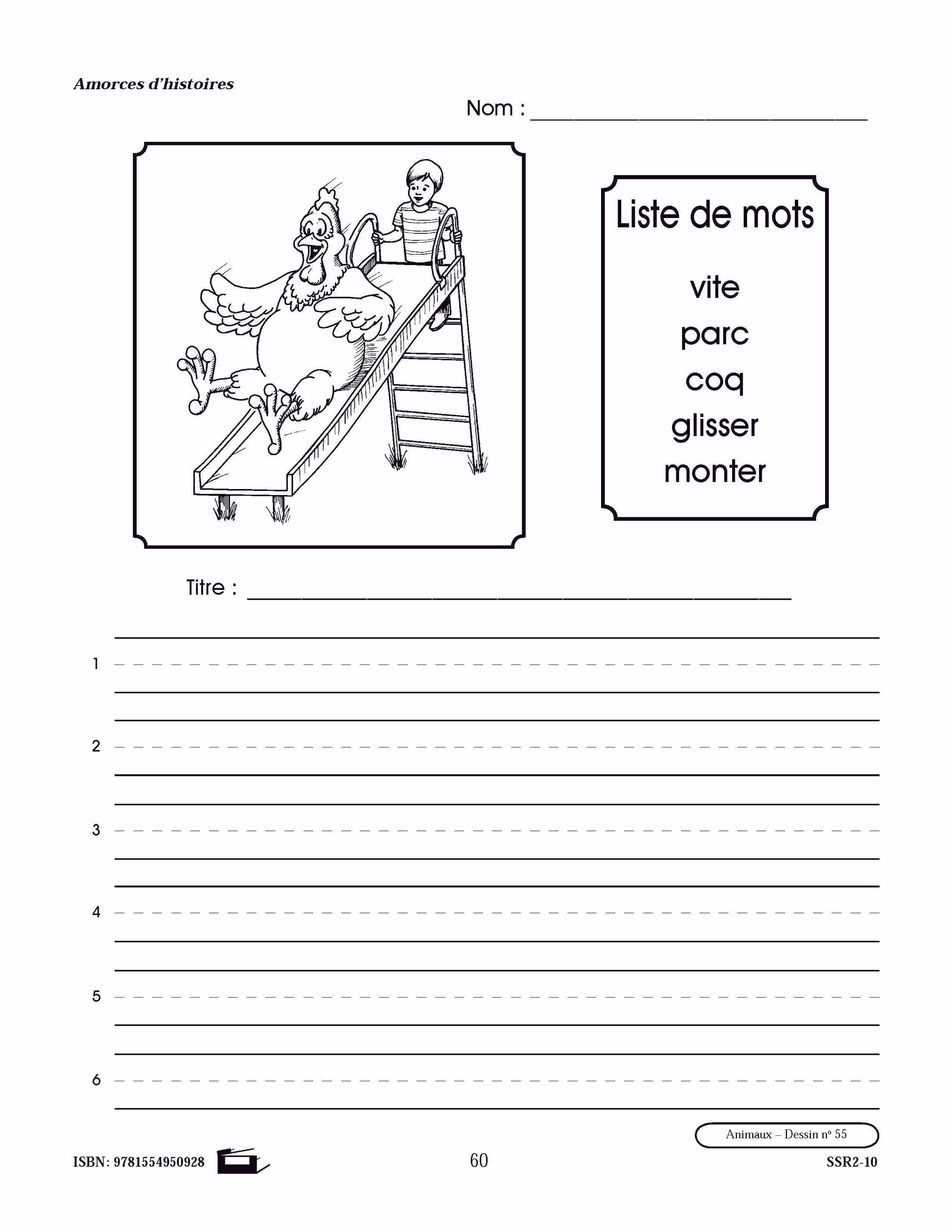 Amorces d'histoires d'animaux 1e à 3e année