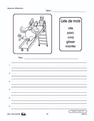 Amorces d'histoires d'animaux 1e à 3e année