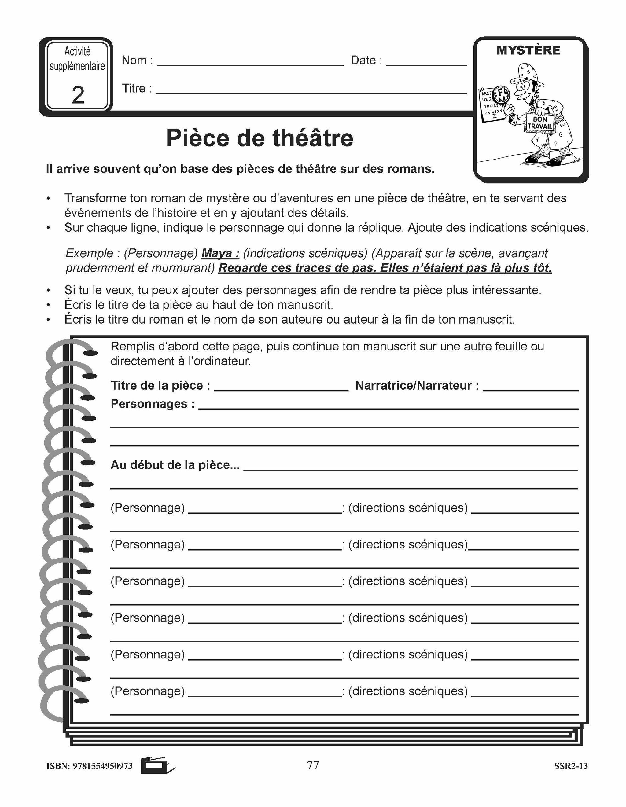 La littéracie par le mystère et l'aventure: Activités créatives supplémentaires 4e à 6e année