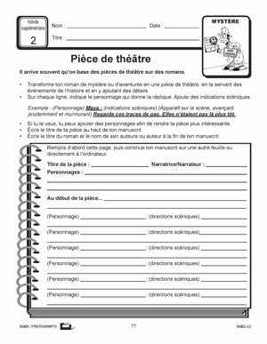 La littéracie par le mystère et l'aventure: Activités créatives supplémentaires 4e à 6e année