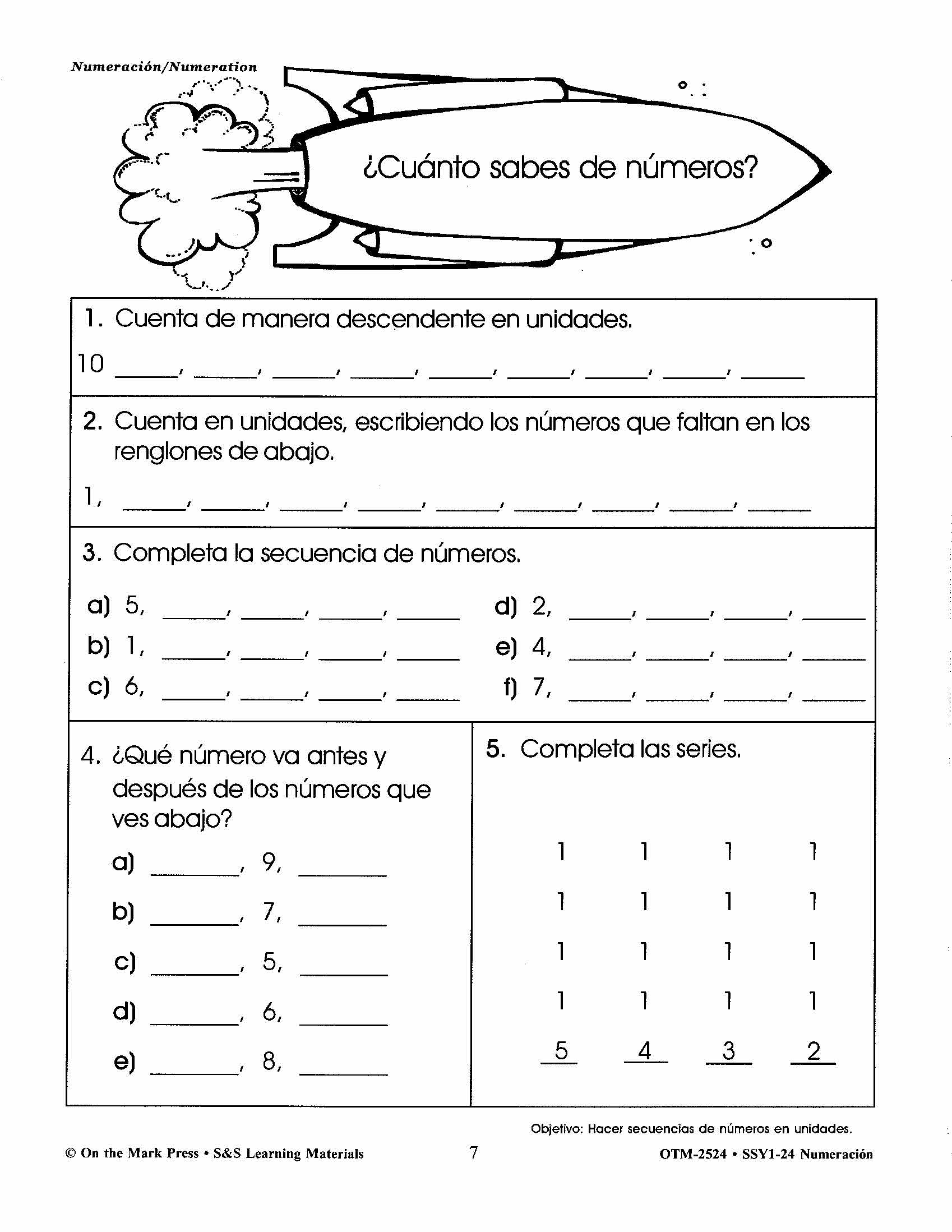 Spanish/English Grades 1-3 Math Workbook Bundle
