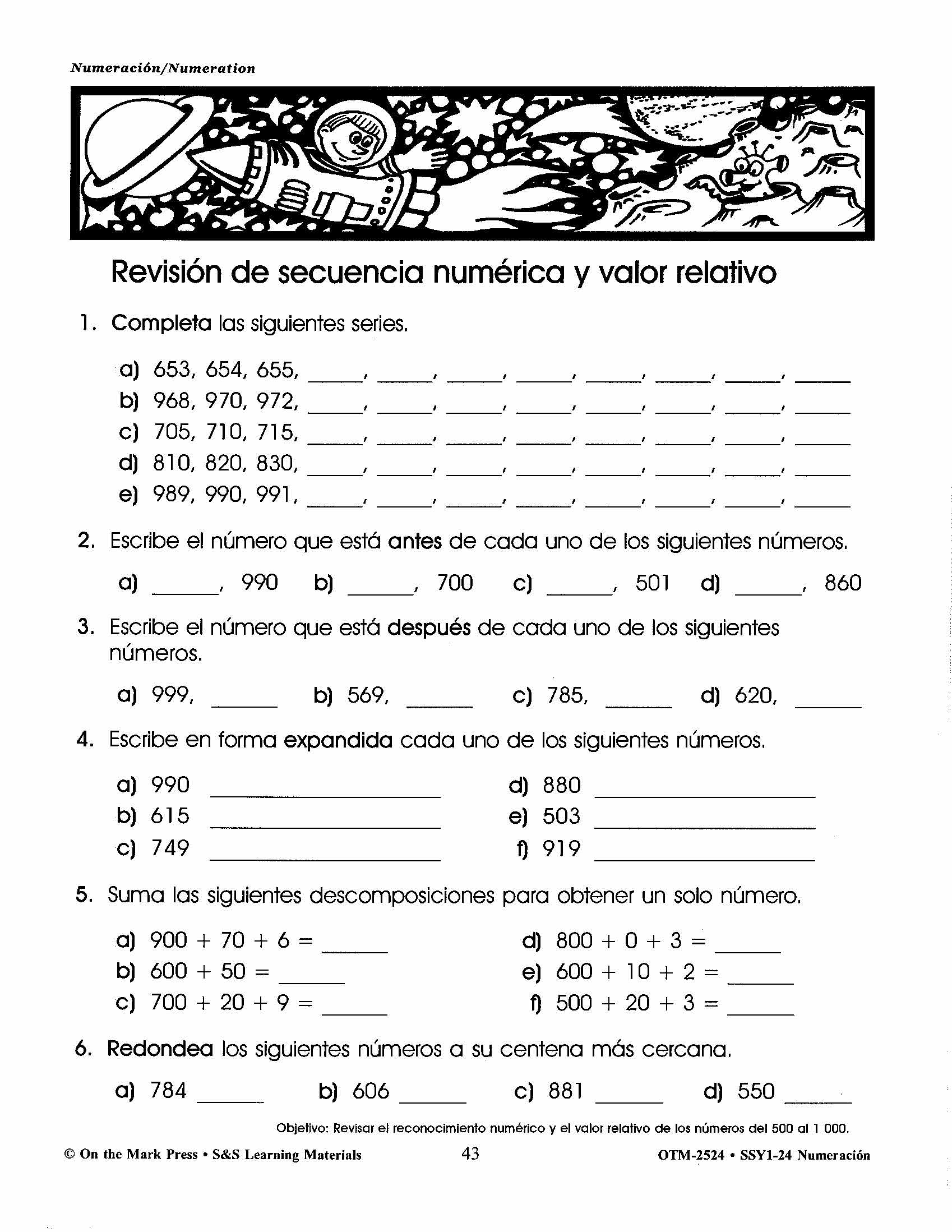 Spanish/English Grades 1-3 Math Workbook Bundle