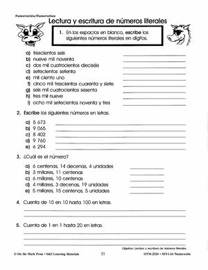 Spanish/English Grades 1-3 Math Workbook Bundle