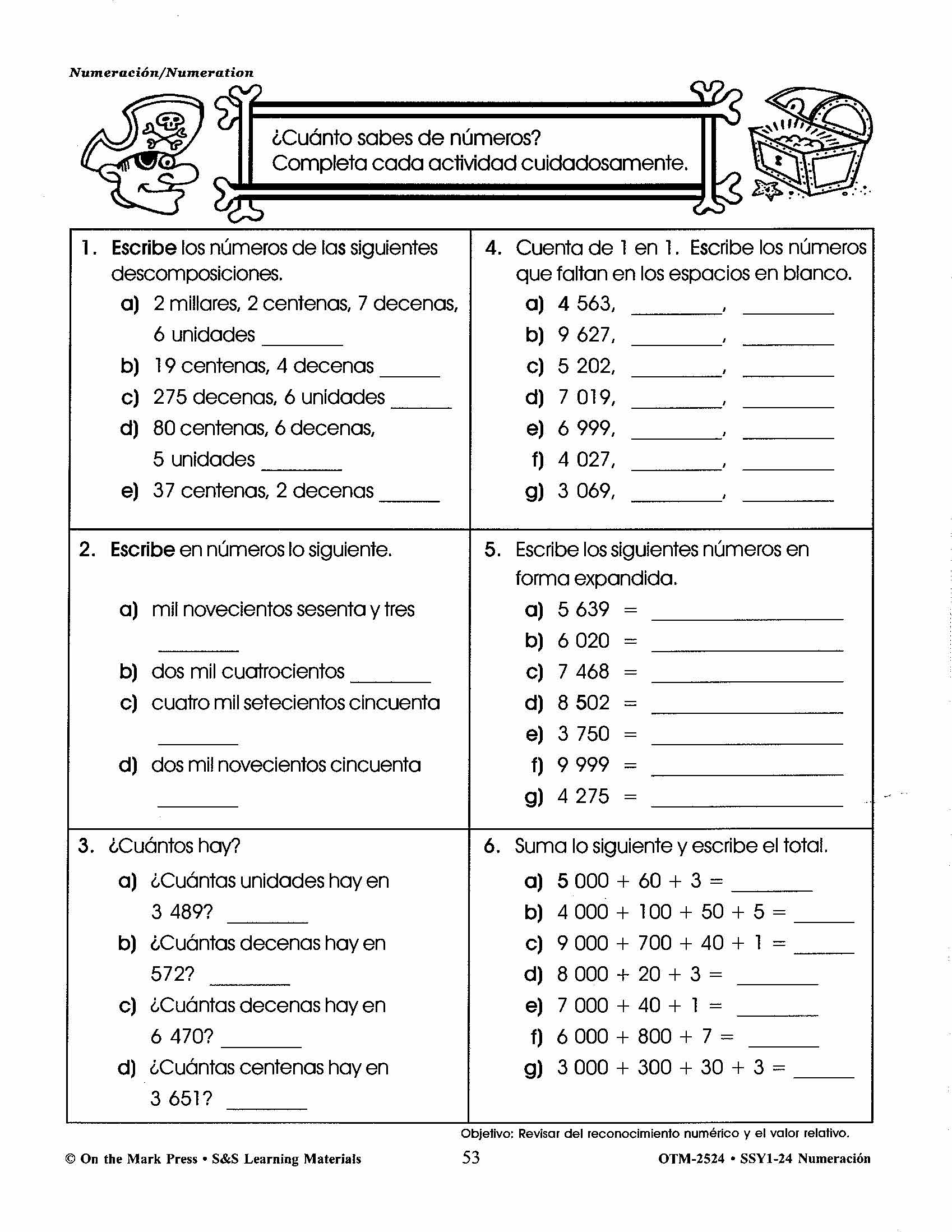Spanish/English Grades 1-3 Math Workbook Bundle
