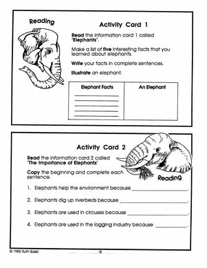 All About Elephants Grades 3-4