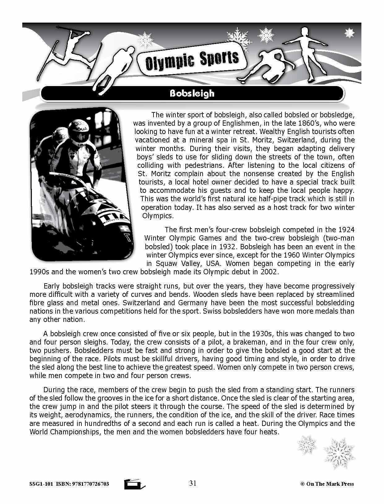 Bobsleigh Gr. 4-8 Lesson