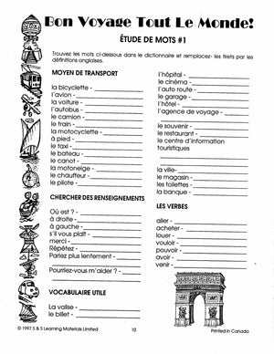 Bon voyage tout le monde 7e et 8e année