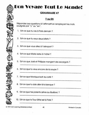 Bon voyage tout le monde 7e et 8e année