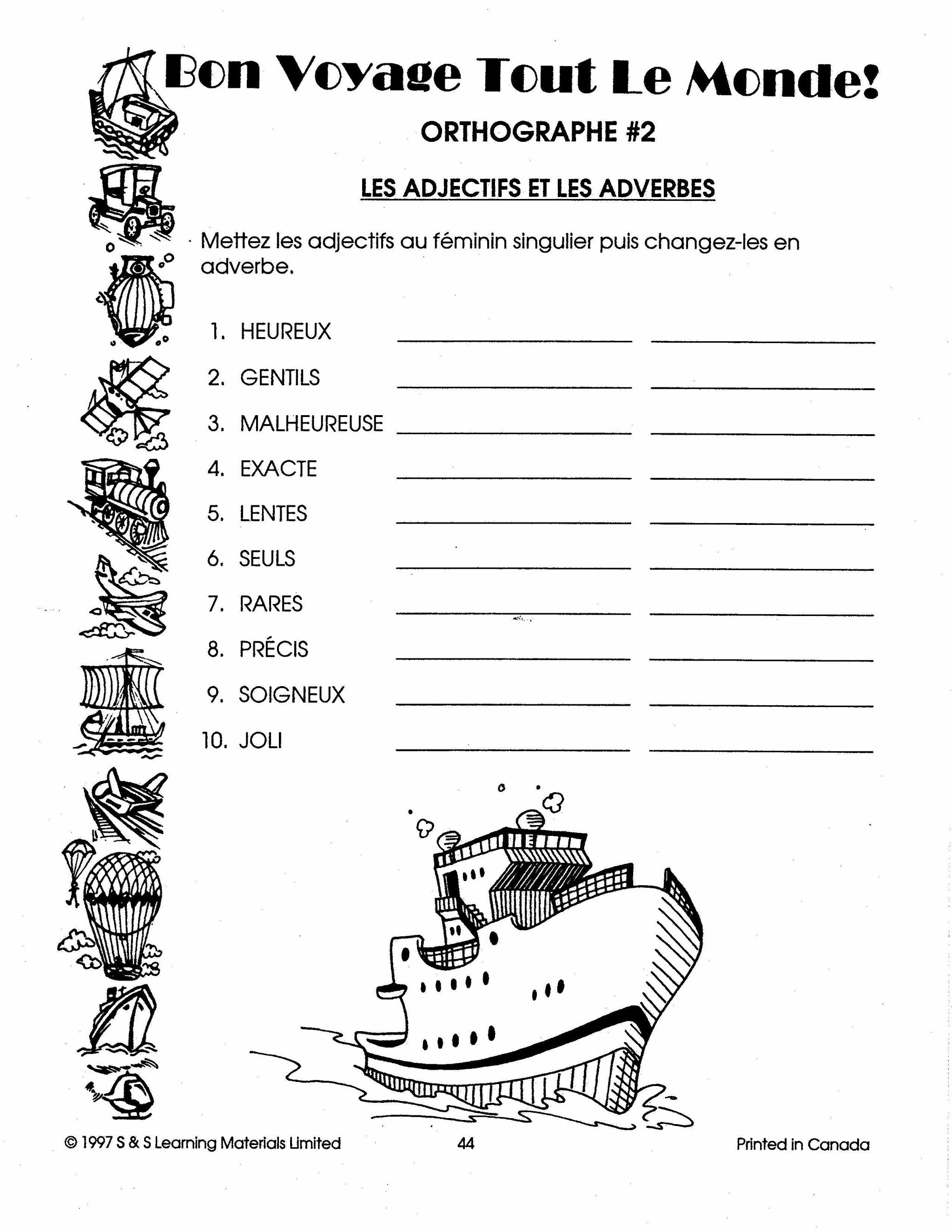 Bon voyage tout le monde 7e et 8e année