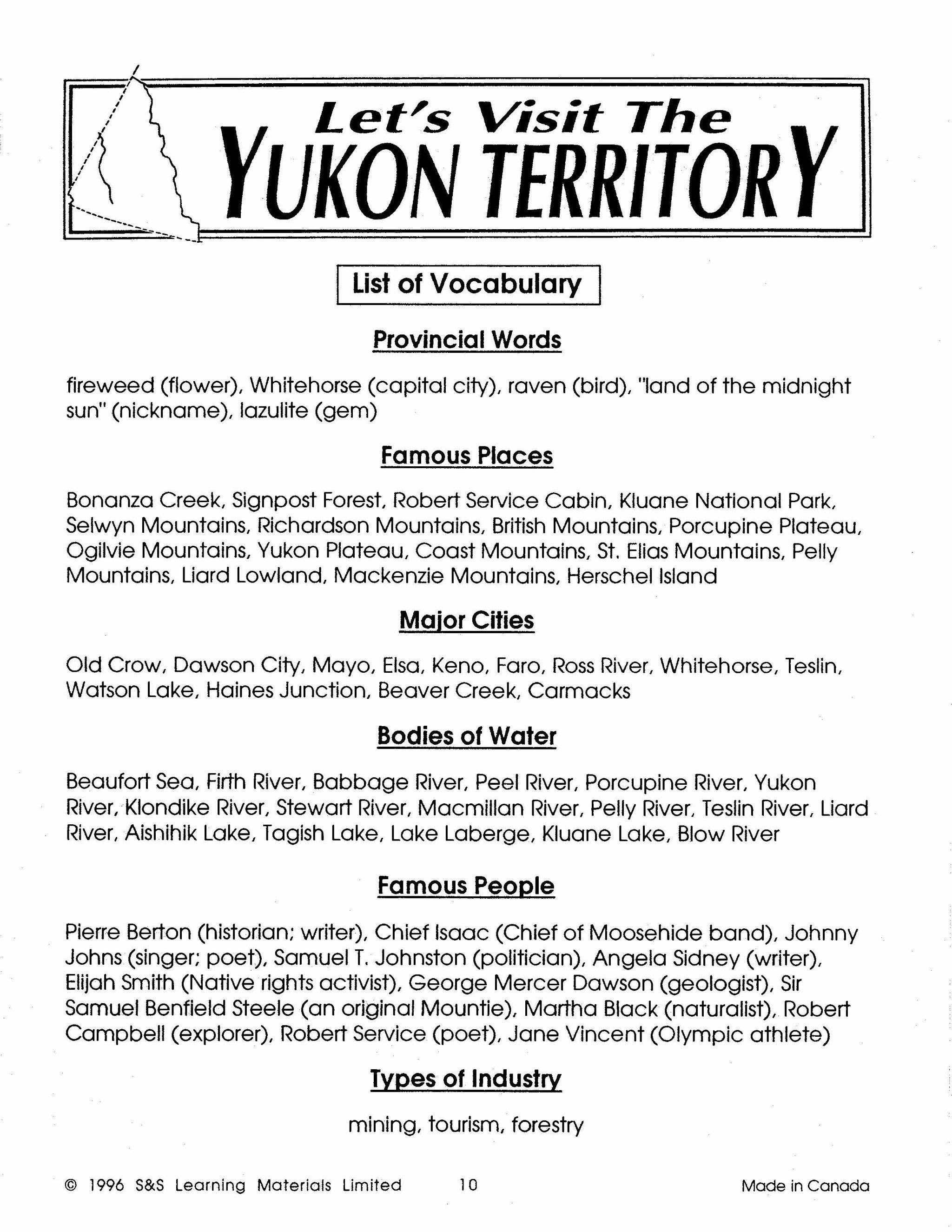 Let's Visit Canada's Territories -  A 3 Book Bundle Grades 2-4