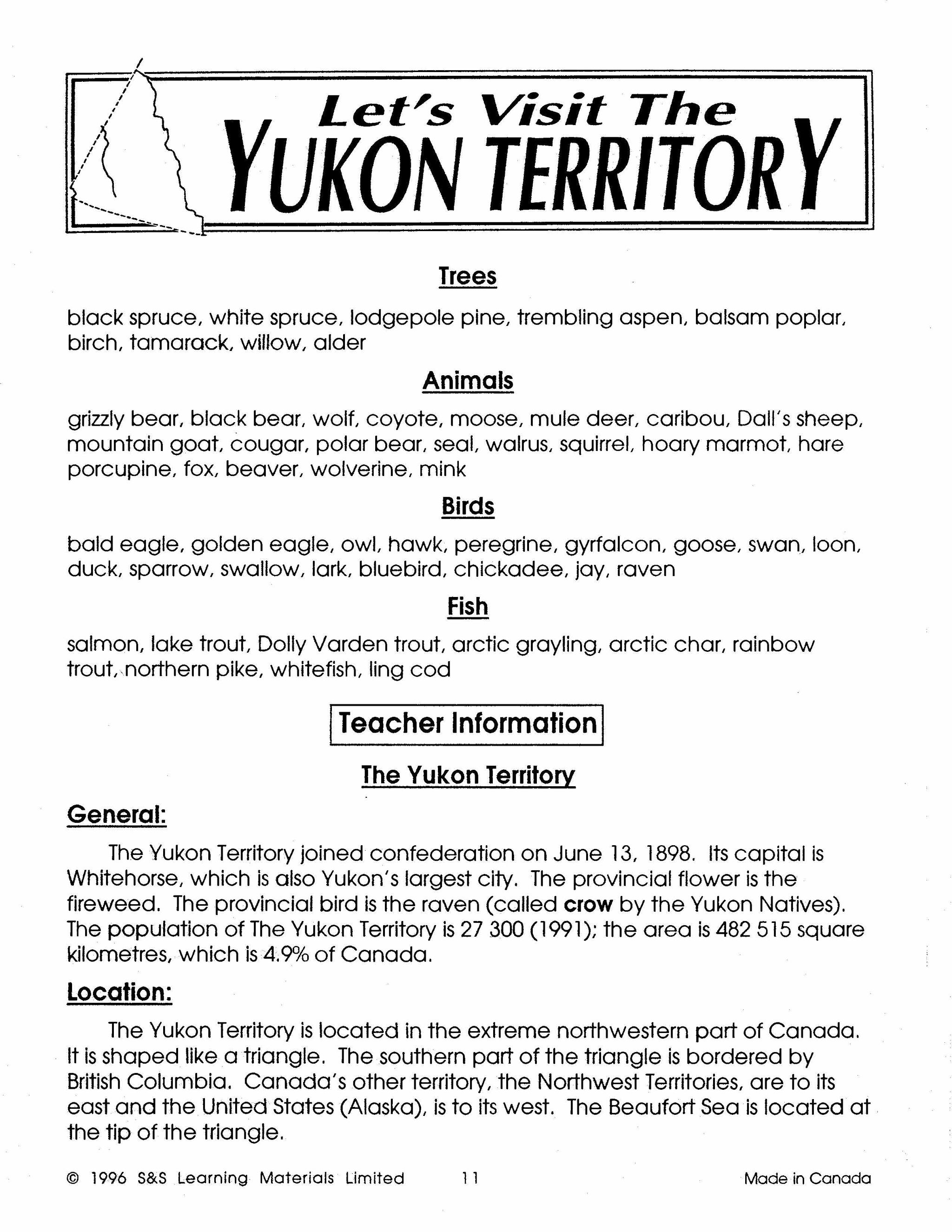 Let's Visit Canada's Territories -  A 3 Book Bundle Grades 2-4