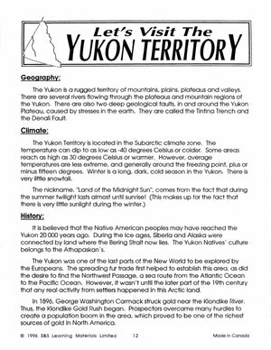 Let's Visit Canada's Territories -  A 3 Book Bundle Grades 2-4