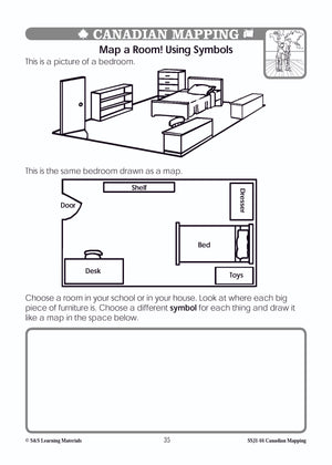 Canada Maps & Map Features Worksheets Grades 1-2