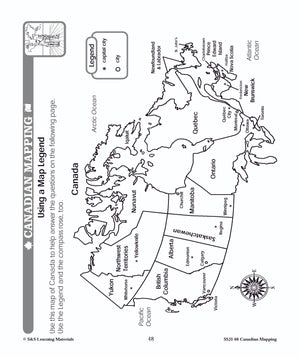 Canada Maps & Map Features Worksheets Grades 1-2