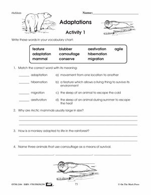 Adaptations Lesson Plan Grades 4-6
