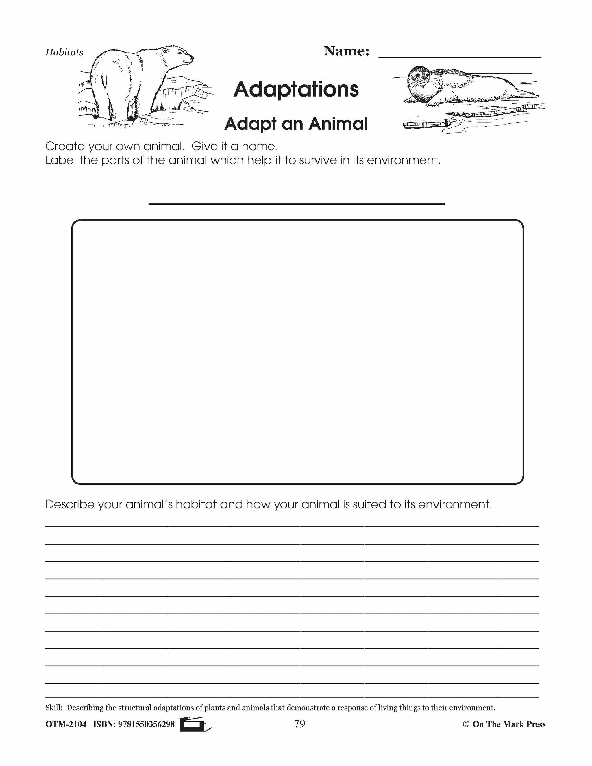 Adaptations Lesson Plan Grades 4-6