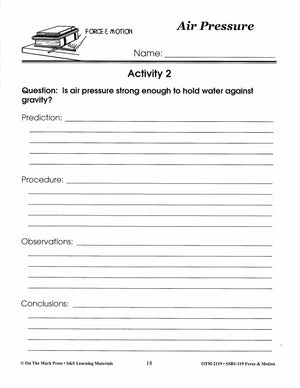 Air Pressure Activities Grades 4-6