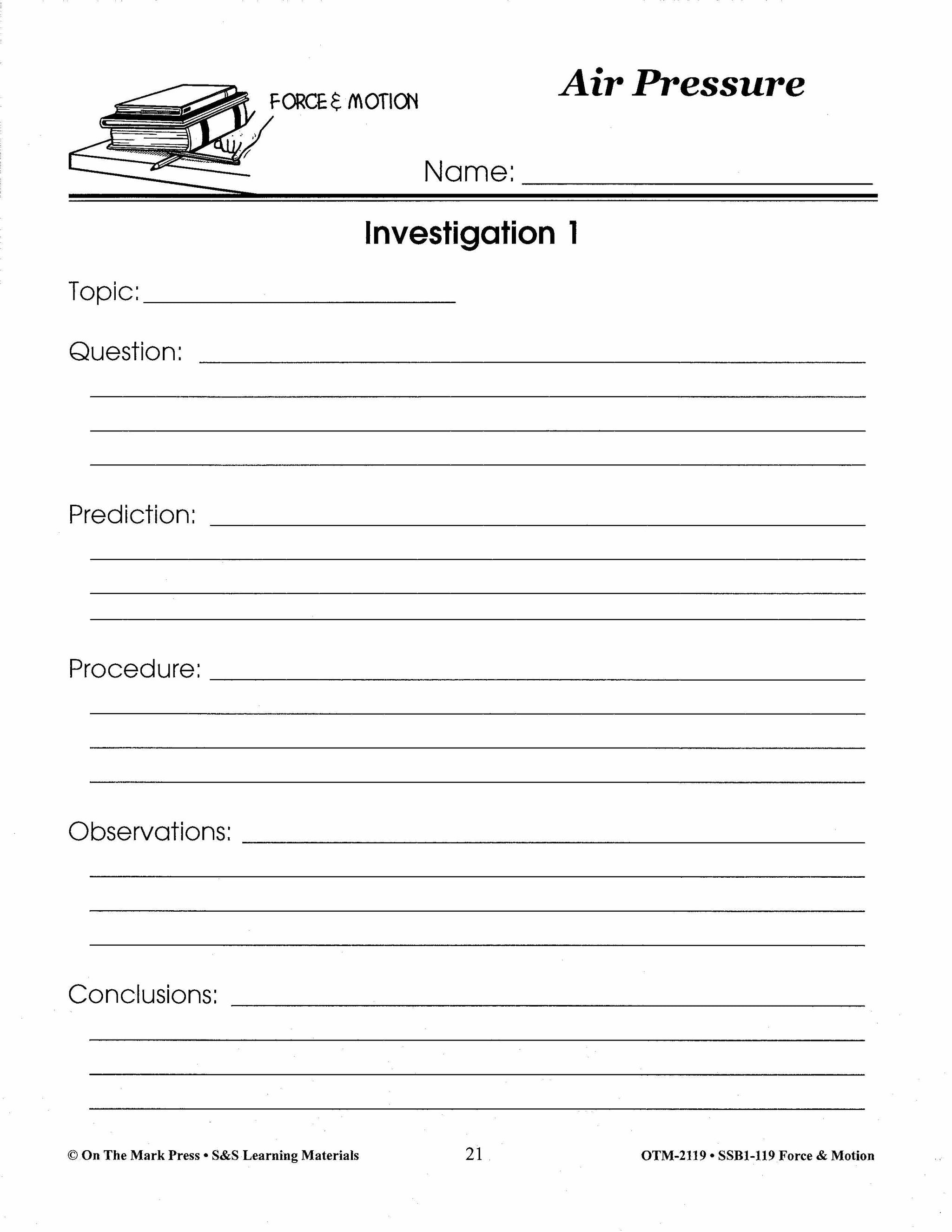 Air Pressure Activities Grades 4-6