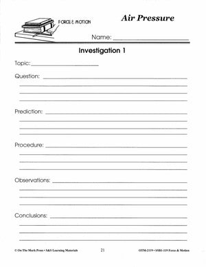 Air Pressure Activities Grades 4-6