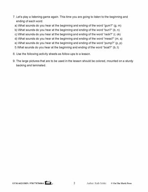 Final Consonants 7 Lessons & 1 Test Bundle! Grades Kindergarten To 1