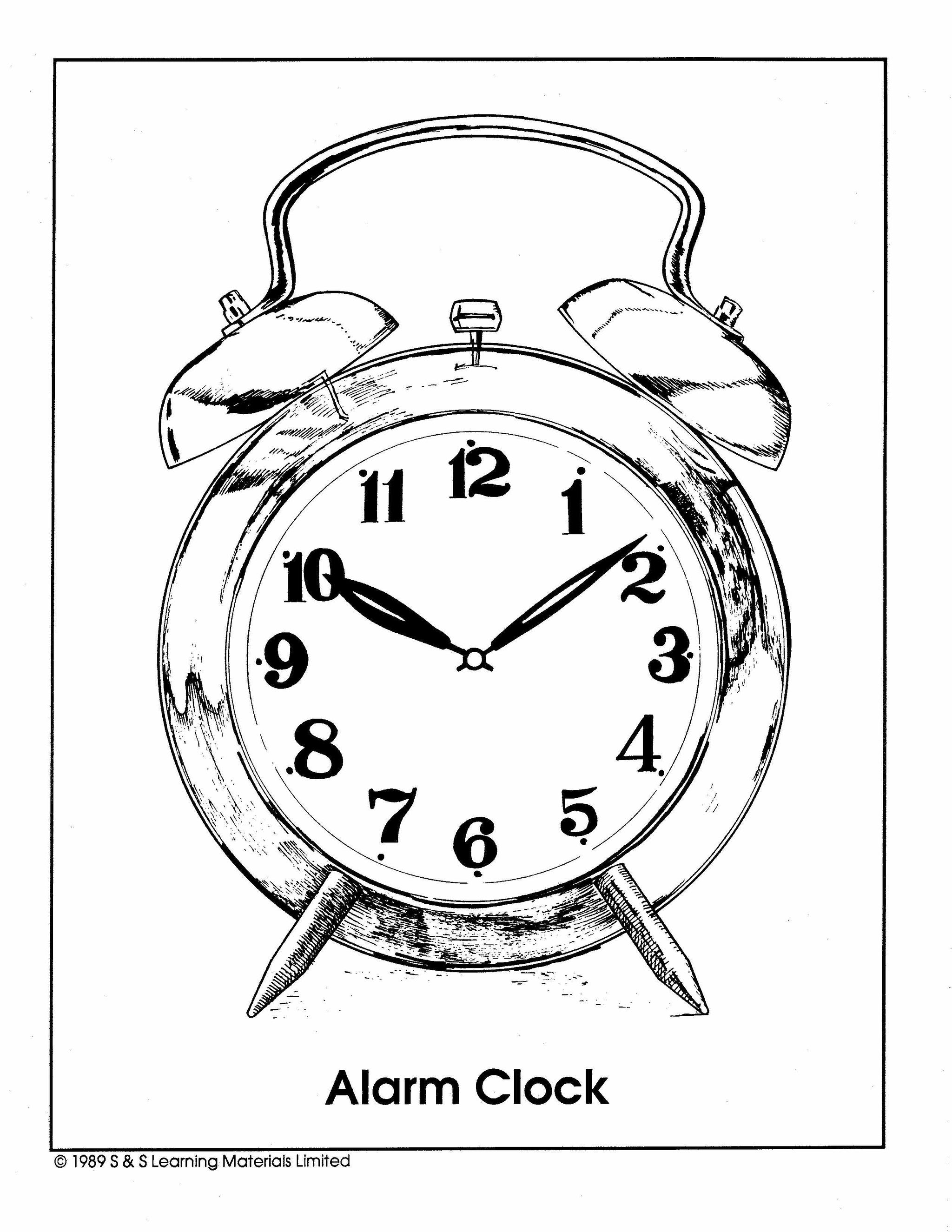 All Kinds of Clocks Black & White Picture Collection Grades K-8