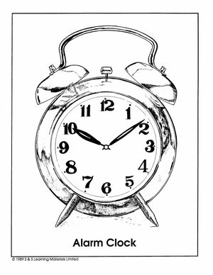 All Kinds of Clocks Black & White Picture Collection Grades K-8