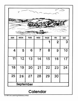 All Kinds of Clocks Black & White Picture Collection Grades K-8