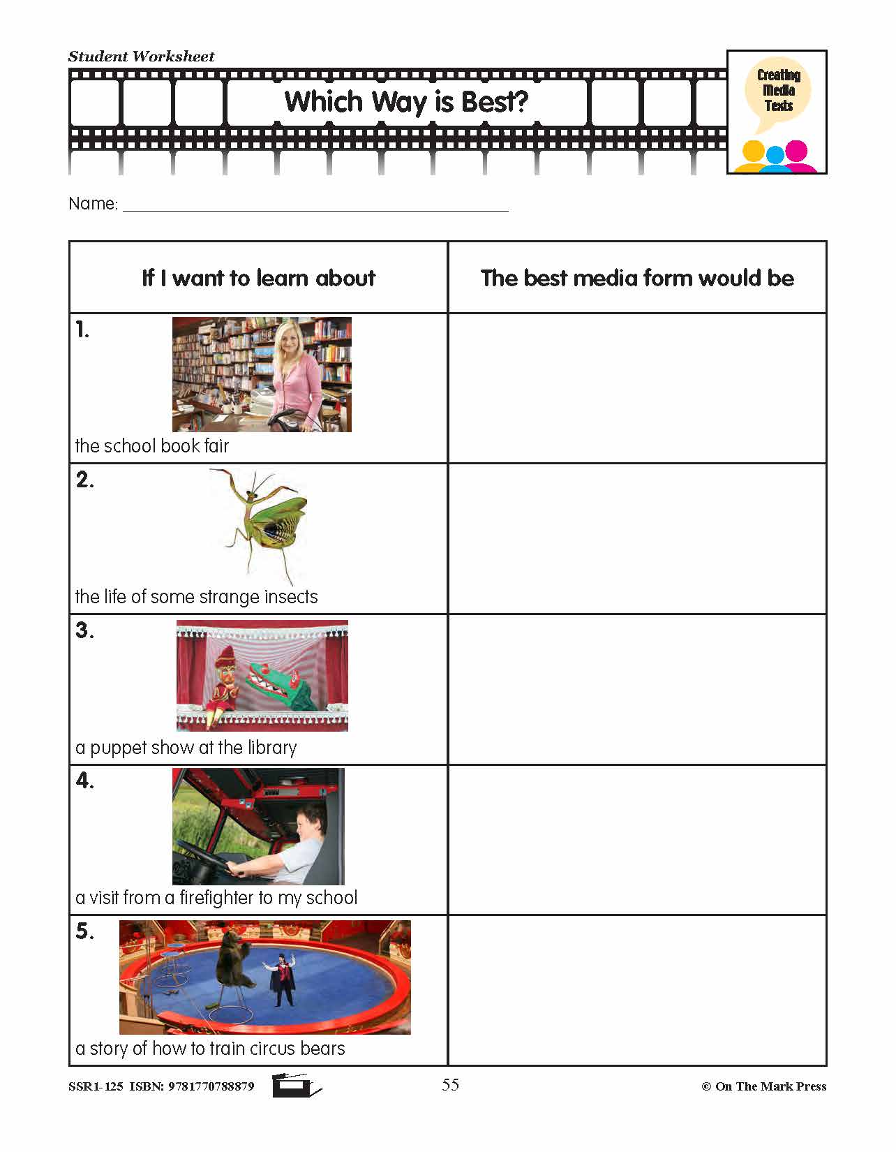 Appropriate Forms Of Media Texts Gr. K-1