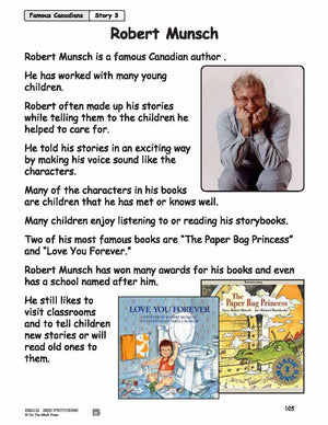 Famous Canadians: 6 Nonfiction Reading Lesson Bundle Gr. 1-2