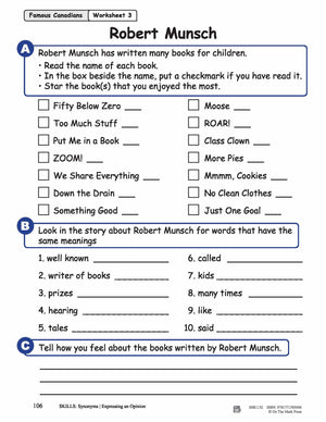 Famous Canadians: 6 Nonfiction Reading Lesson Bundle Gr. 1-2