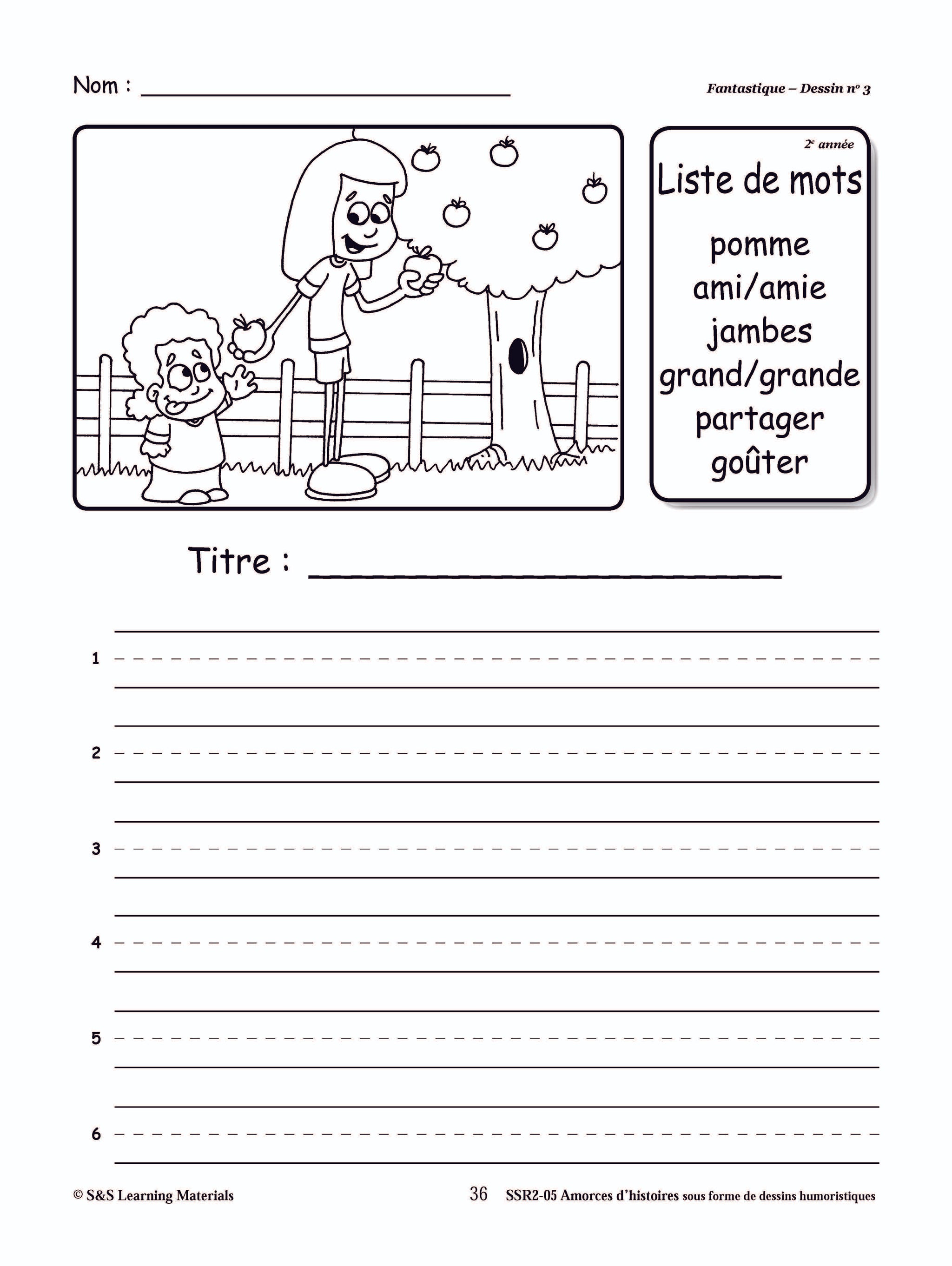 Amorces d'histoires fantastiques sous forme de dessins humoristiques 1e à 3e année