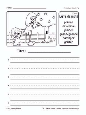 Amorces d'histoires fantastiques sous forme de dessins humoristiques 1e à 3e année