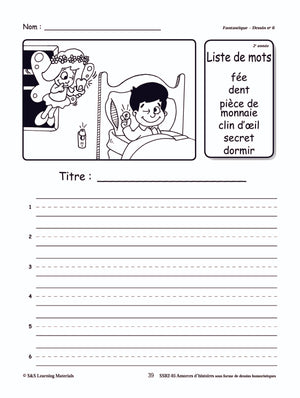 Amorces d'histoires fantastiques sous forme de dessins humoristiques 1e à 3e année