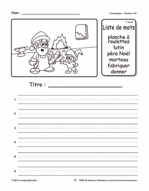 Amorces d'histoires fantastiques sous forme de dessins humoristiques 1e à 3e année