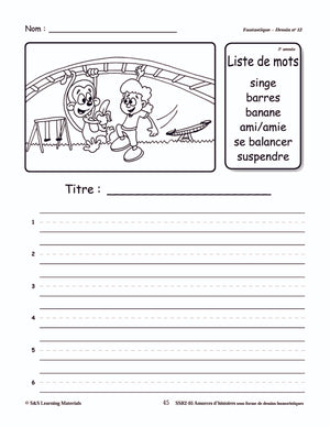 Amorces d'histoires fantastiques sous forme de dessins humoristiques 1e à 3e année