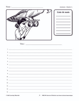 Amorces d'histoires d'aventures sous forme de dessins humoristiques 4e à 6e année