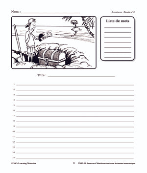 Amorces d'histoires d'aventures sous forme de dessins humoristiques 4e à 6e année