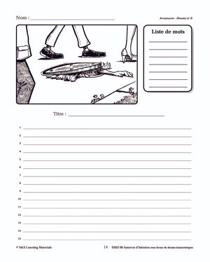 Amorces d'histoires d'aventures sous forme de dessins humoristiques 4e à 6e année