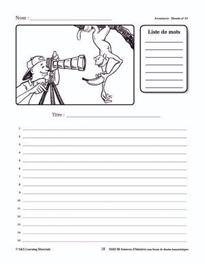 Amorces d'histoires d'aventures sous forme de dessins humoristiques 4e à 6e année