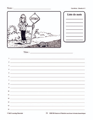 Amorces d'histoires de carrières sous forme de dessins humoristiques 4e à 6e année