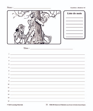 Amorces d'histoires de carrières sous forme de dessins humoristiques 4e à 6e année