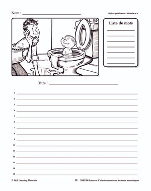 Amorces d'histoires sous forme de dessins humoristiques 1e à 3e année