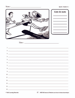 Amorces d'histoires de sports sous forme de dessins humoristiques 4e à 6e année