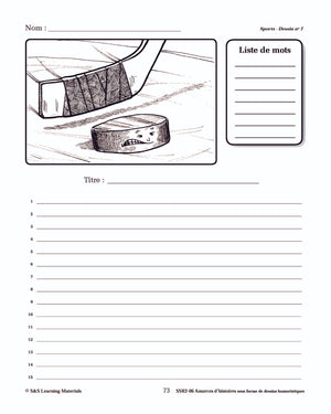 Amorces d'histoires de sports sous forme de dessins humoristiques 4e à 6e année