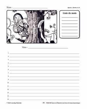 Amorces d'histoires de sports sous forme de dessins humoristiques 4e à 6e année